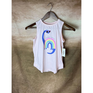 Rumi Ryder Rainbow Dinosaur Tank Top Girls M‎ 8-10 NWT